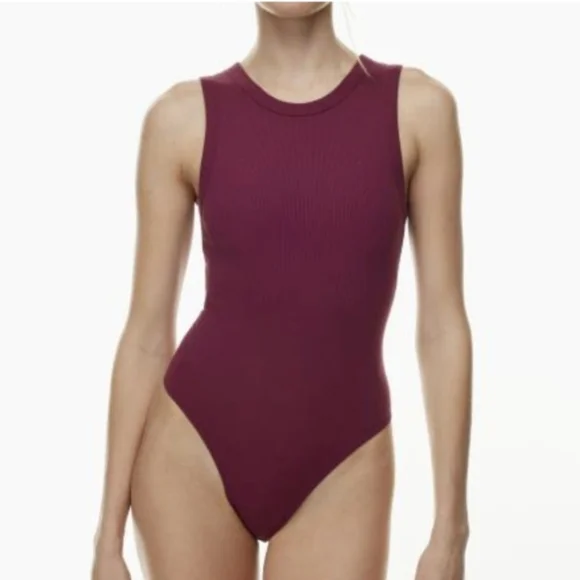 SOLD Express Body Contour Tank Bodysuit sz XL Berry Magenta Fuchsia - Picture 1 of 4